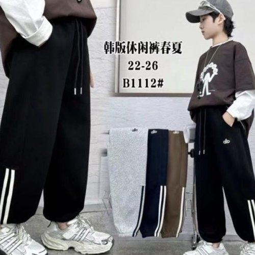 Штаны спорт SunnyTot (110-140) B1112 black (деми) SunnyTot B1112 black