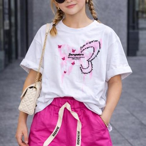 Футболка SunnyTot (120-160) 9805 white (лето) SunnyTot 9805 white