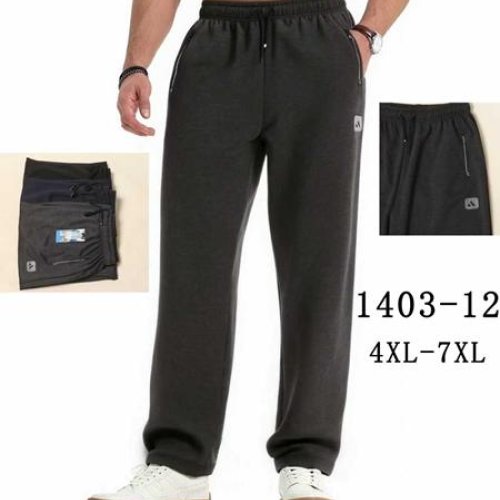 Штаны спорт Kenalin (4XL-7XL) 1403-12 black (деми) Kenalin 1403-12 black