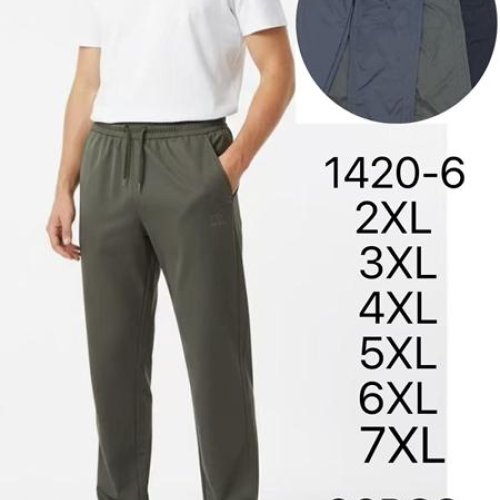 Штаны спорт Kenalin (2XL-7XL) 1420-6 grey (деми) Kenalin 1420-6 grey