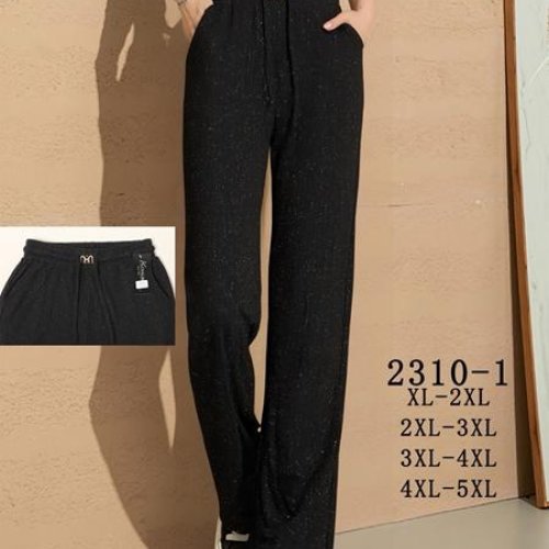 Штаны спорт Kenalin (XL-5XL) 2310-1 black (деми) Kenalin 2310-1 black