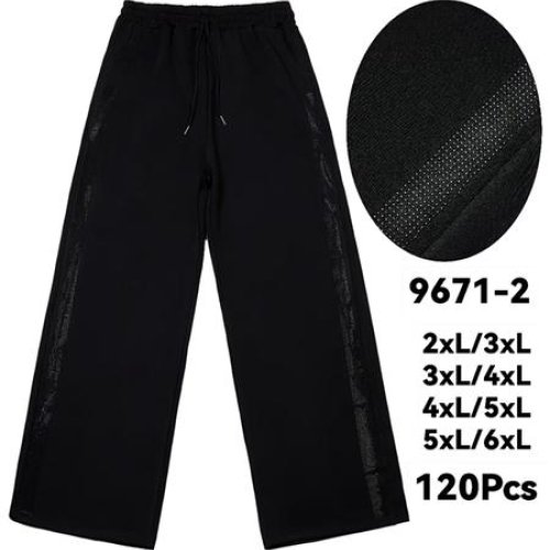 Штаны спорт Kenalin (2XL-6XL) 9671-2 black (деми) Kenalin 9671-2 black