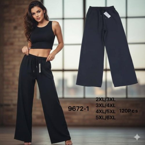 Штаны спорт Kenalin (2XL-6XL) 9672-1 d.grey (деми) Kenalin 9672-1 d.grey