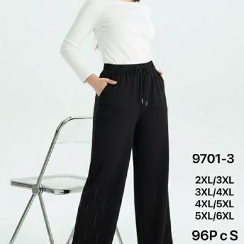 Штаны спорт Kenalin (2XL-6XL) 9701-3 black (деми) Kenalin 9701-3 black