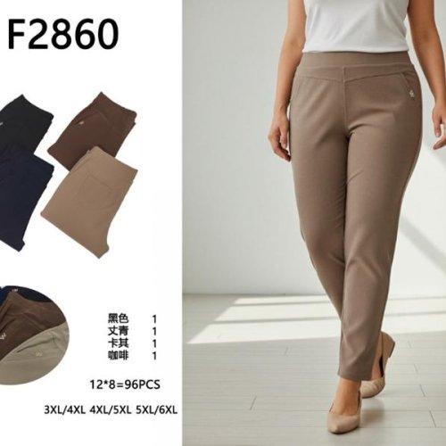 Штаны Kenalin (3XL-6XL) F2860 brown (деми) Kenalin F2860 brown