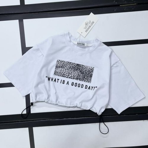 Топ Kosmy (128-152) 522 white-black (лето) Kosmy 522 white-black