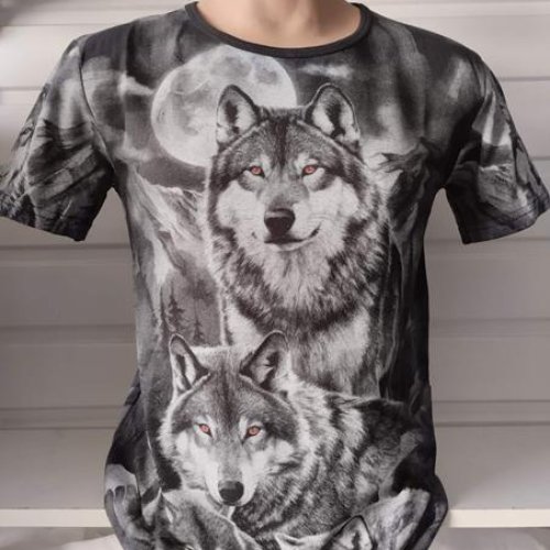 Футболка Panda (M-2XL) 1543 black (лето) Panda 1543 black