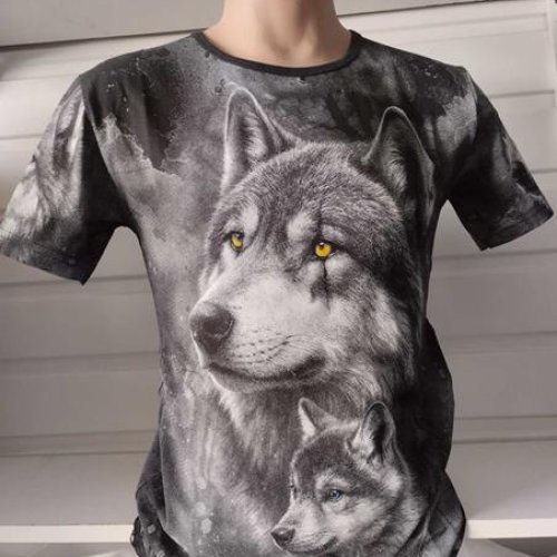 Футболка Panda (M-2XL) 1544 black (лето) Panda 1544 black