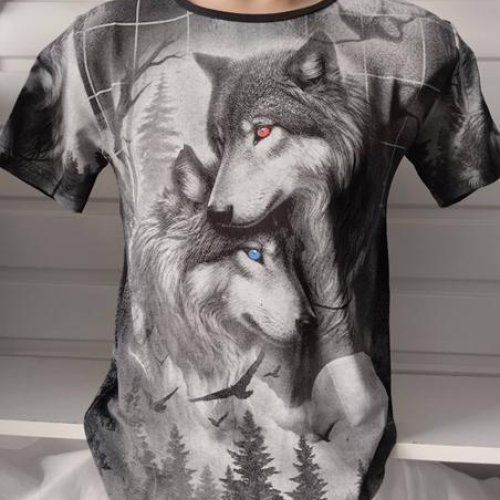 Футболка Panda (M-2XL) 1545 black (лето) Panda 1545 black