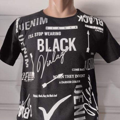 Футболка Panda (M-2XL) 1574 black (лето) Panda 1574 black