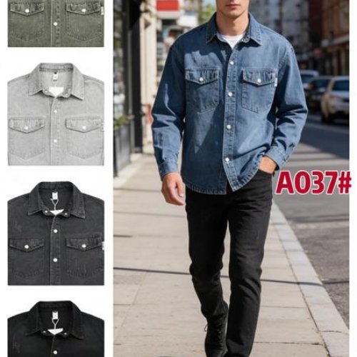 Рубашка Lina (M-3XL) A037 d.grey (деми) Lina A037 d.grey