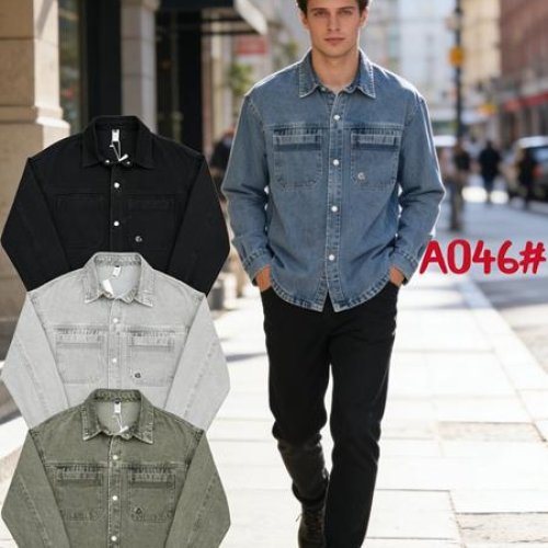 Рубашка Lina (M-3XL) A046 grey (деми) Lina A046 grey