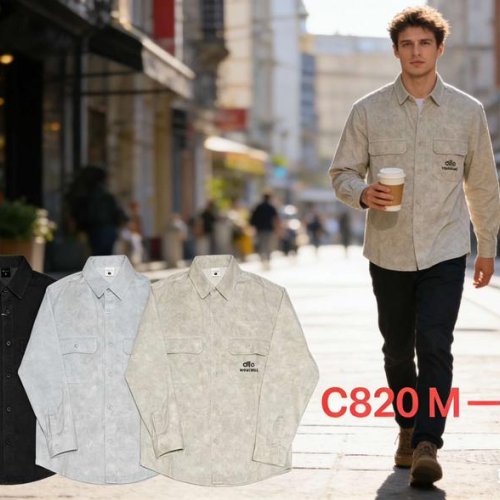 Рубашка Lina (M-3XL) C820 l.grey (деми) Lina C820 l.grey