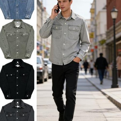 Рубашка Lina (L-4XL) A048 d.grey (деми) Lina A048 d.grey