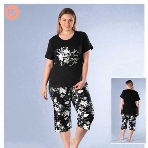 Пижама Trikotag (2XL-4XL) 6311 black (лето) Trikotag 6311 black