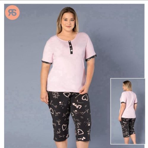 Пижама Trikotag (2XL-4XL) 7225 pink (лето) Trikotag 7225 pink