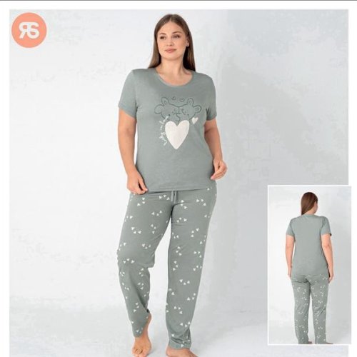 Пижама Trikotag (2XL-4XL) 7387 grey (деми) Trikotag 7387 grey