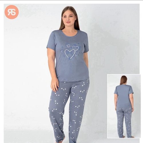 Пижама Trikotag (2XL-4XL) 7393 d.grey (деми) Trikotag 7393 d.grey