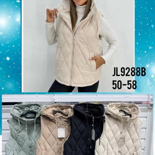 Жилетка Nefertiti (50-58) 9288B black (деми) Nefertiti 9288B black