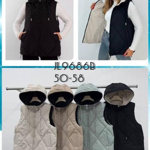 Жилетка Nefertiti (50-58) 9686B l.beige (деми) Nefertiti 9686B l.beige