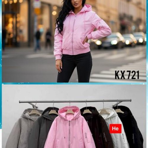 Куртка Nefertiti (M-XL) KX721 black (деми) Nefertiti KX721 black