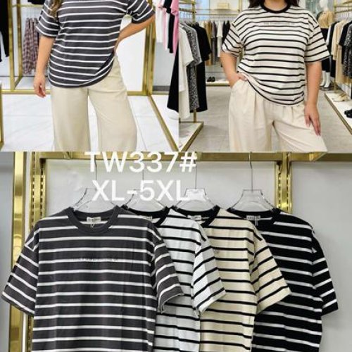 Футболка Nefertiti (52-60) TW337 black (лето) Nefertiti TW337 black