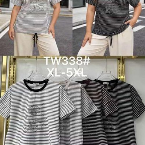 Футболка Nefertiti (52-60) TW338 black (лето) Nefertiti TW338 black