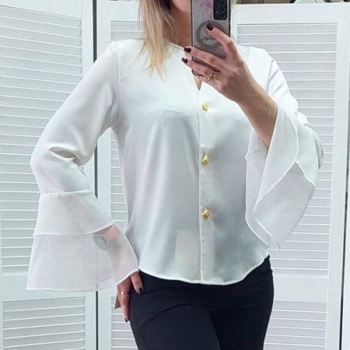 Блузка Nefertiti (M-XL) 1596 white (деми) Nefertiti 1596 white