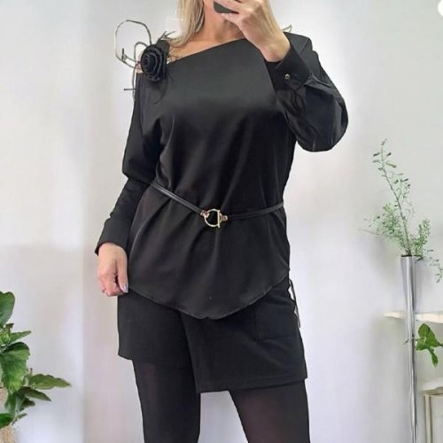 Блузка Nefertiti (M-XL) 1645 black (деми) Nefertiti 1645 black