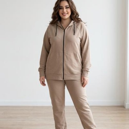 Костюм спорт Sport style (3XL-6XL) 12 beige (деми) Sport style 12 beige