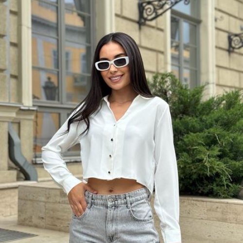 Рубашка Style Nadezhda (36-42) SN356 white (деми) Style Nadezhda SN356 white