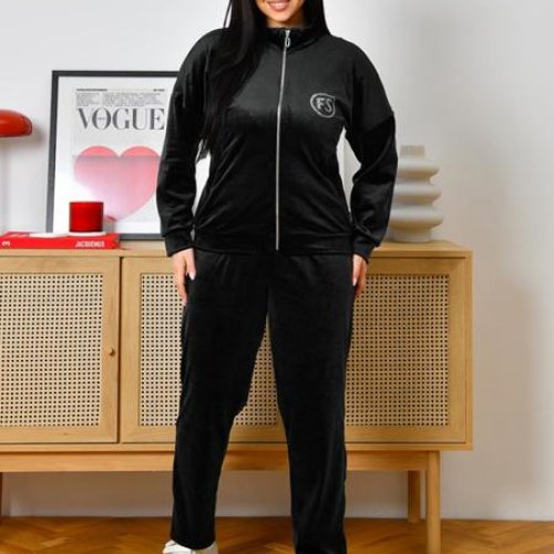 Костюм спорт OdesaOpt (48-52) 4470-31 black (деми) OdesaOpt 4470-31 black