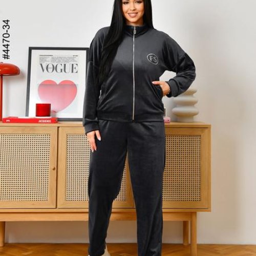 Костюм спорт OdesaOpt (48-52) 4470-34 d.grey (деми) OdesaOpt 4470-34 d.grey