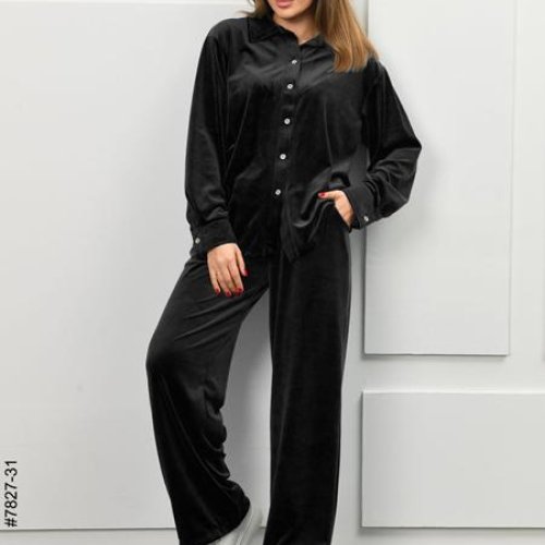 Костюм спорт OdesaOpt (44-50) 7827-31 black (деми) OdesaOpt 7827-31 black