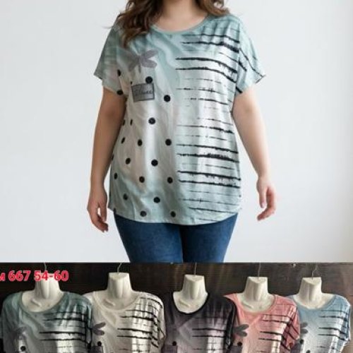 Футболка Sport style (54-60) M677 mix (лето) Sport style M677 mix