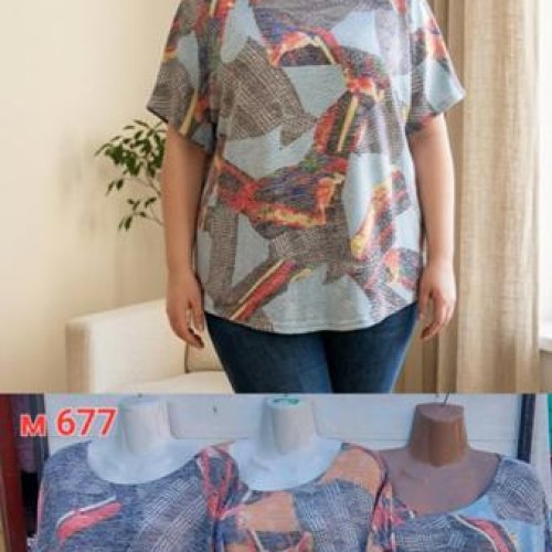 Футболка Sport style (54-60) M677-0 mix (лето) Sport style M677-0 mix