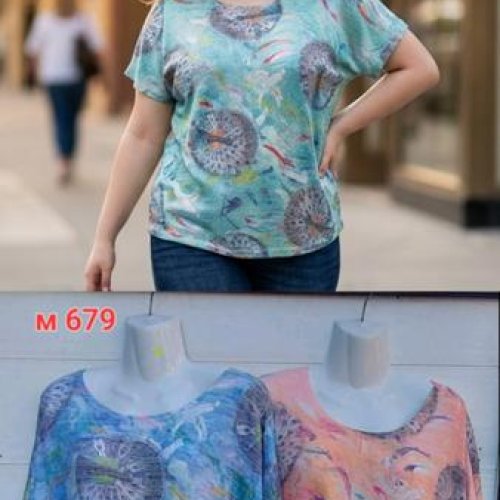 Футболка Sport style (54-60) M679 mix (лето) Sport style M679 mix