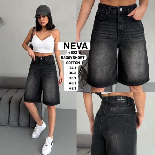 Шорты Ruxa (34-42) 4802 black (лето) Ruxa 4802 black