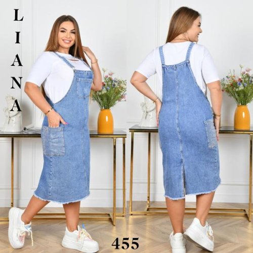 Сарафан Beki (2XL-7XL) 455 l.blue (лето) Beki 455 l.blue