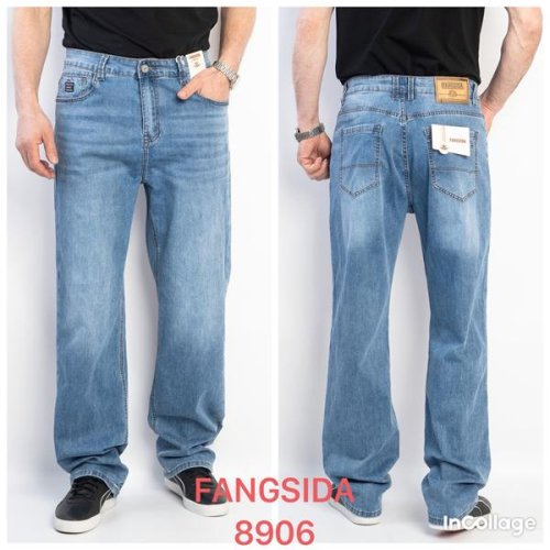 Джинсы Fangsida (34-38) 8906 l.blue (деми) Fangsida 8906 l.blue