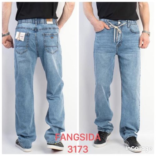 Джинсы Fangsida (32-40) 3173 l.blue (деми) Fangsida 3173 l.blue