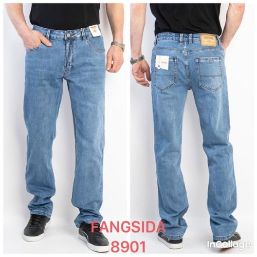 Джинсы Fangsida (30-38) 8901 l.blue (деми) Fangsida 8901 l.blue