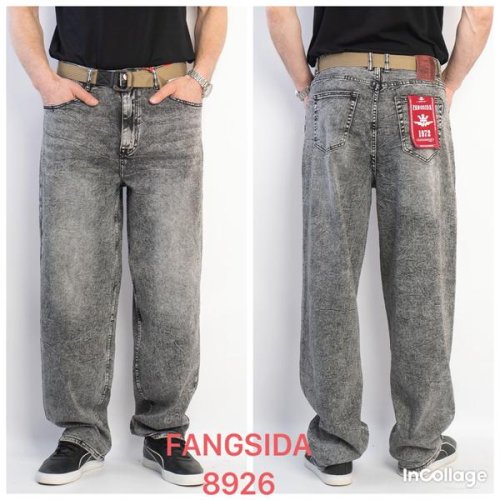 Джинсы Fangsida (28-34) 8926 grey (деми) Fangsida 8926 grey