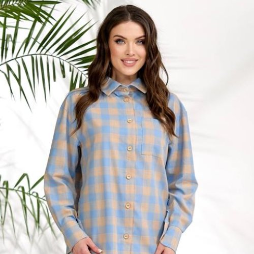 Рубашка Lelis (42-48) 1050-1 l.blue (деми) Lelis 1050-1 l.blue