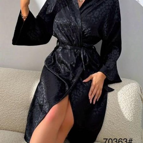 Халат Fili Wear (3XL-7XL) 70363 black (деми) Fili Wear 70363 black