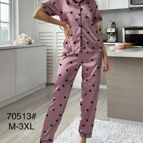 Пижама Fili Wear (M-3XL) 70513 powder (лето) Fili Wear 70513 powder