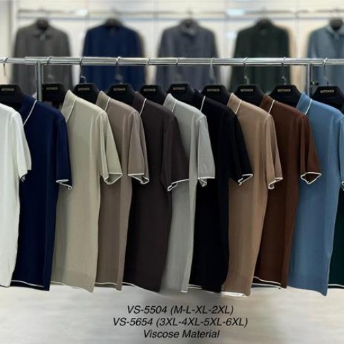 Футболка Vip Stendo (M-2XL) 5504 l.brown (деми) Vip Stendo 5504 l.brown