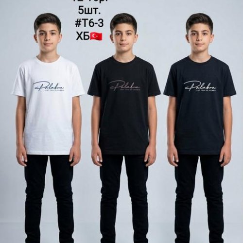 Футболка AMZ (12-16) T6-3 black-beige (лето) AMZ T6-3 black-beige