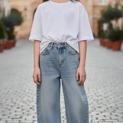 Джинсы Delfinka (134-164) 02 l.blue (деми) Delfinka 02 l.blue