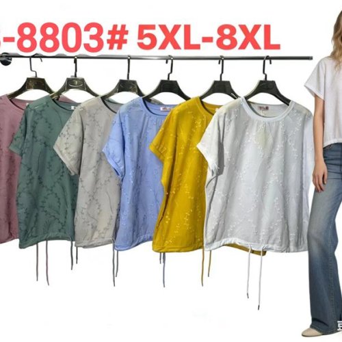 Футболка Estima (5XL-8XL) B8803 pink (лето) Estima B8803 pink